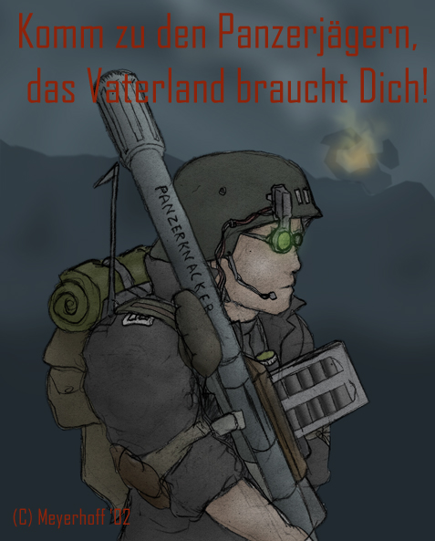 Propaganda poster for the Gear Krieg Germans